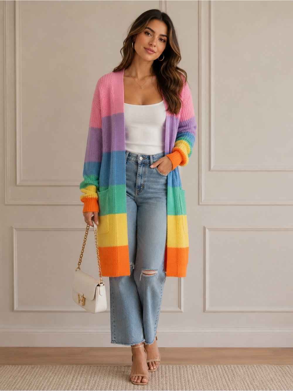 Adorable long boyfriend cardigan size medium